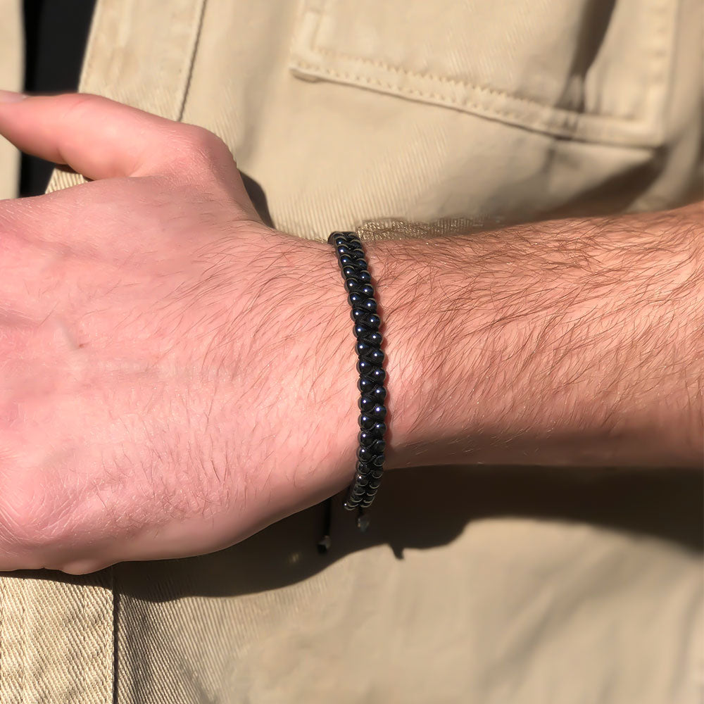 von LYDIAN Herrenarmband Hämatit ARLB-13