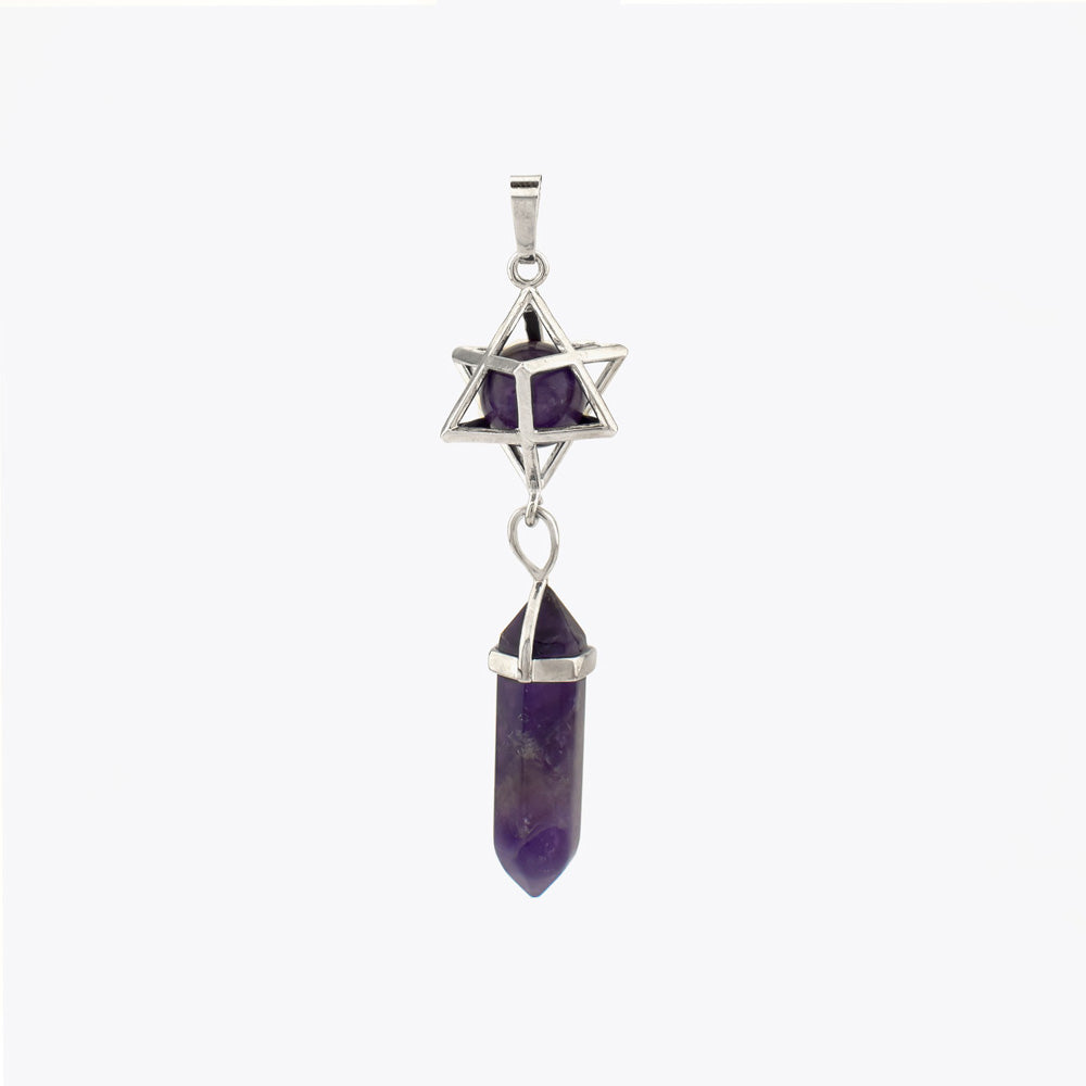 Amethist hanger met ketting