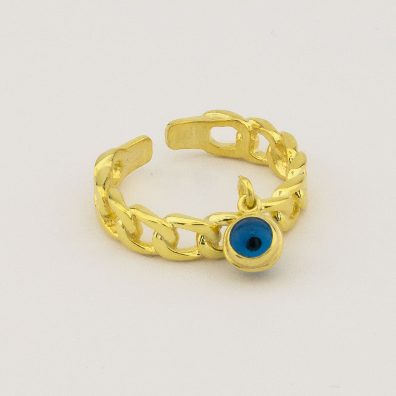 Zilveren ring boze oog BLAR003