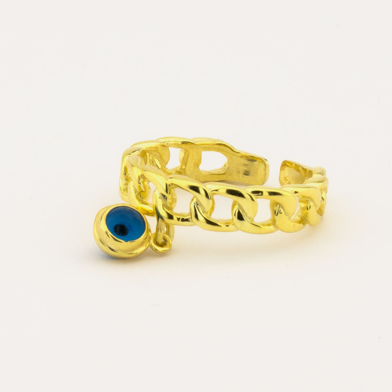 Zilveren ring boze oog BLAR003