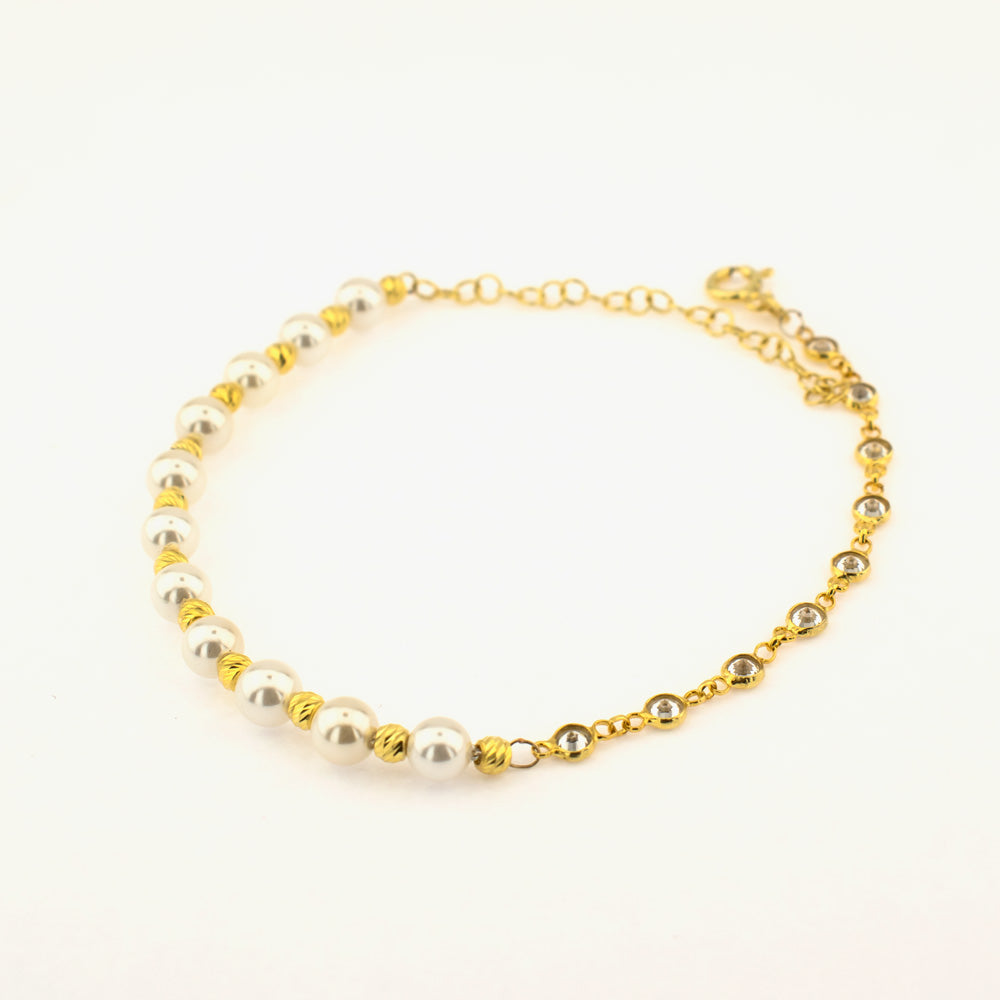 Lydian 925 sterling zilveren armband met parels