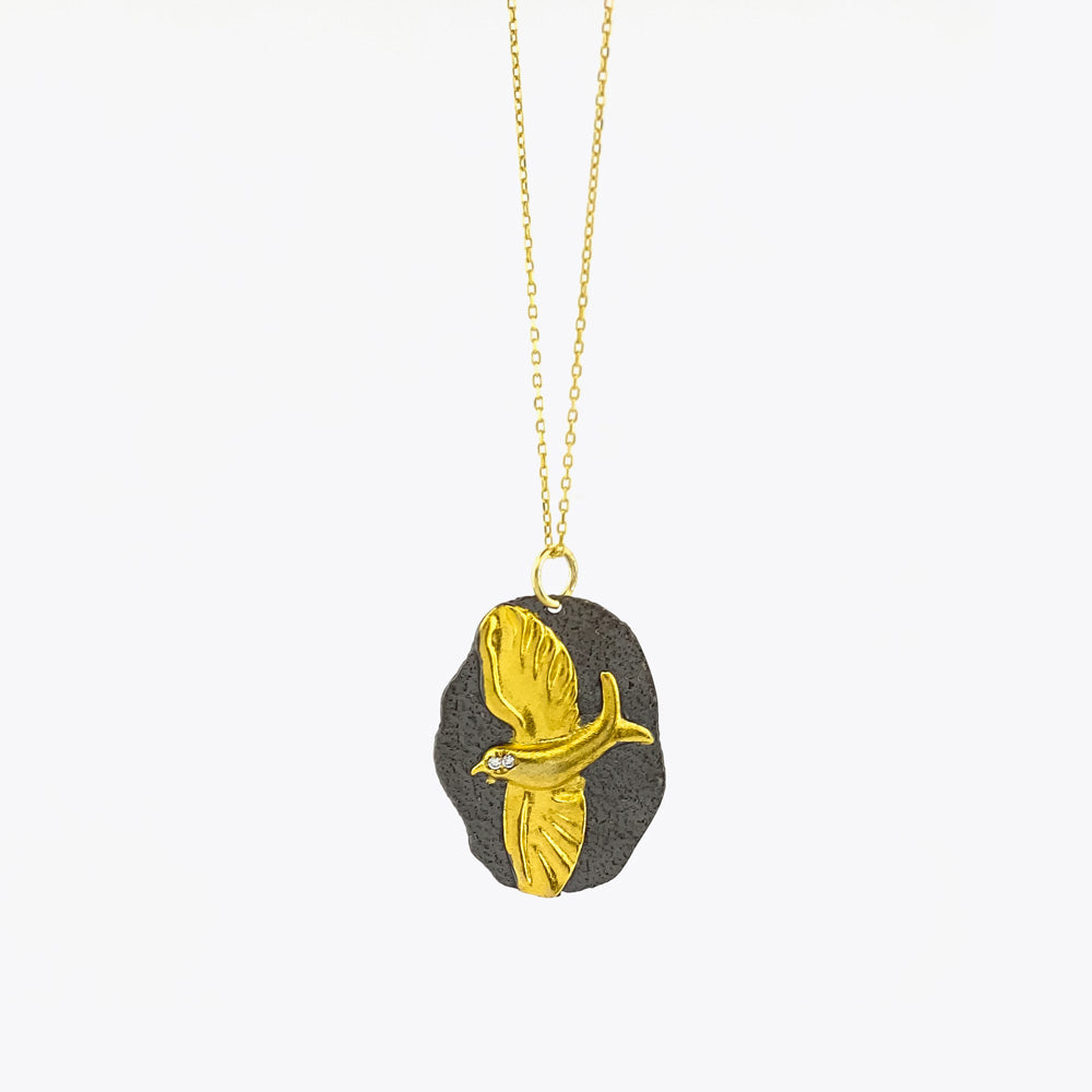 Zilver Ketting Met Hanger VOGEL BLAR032