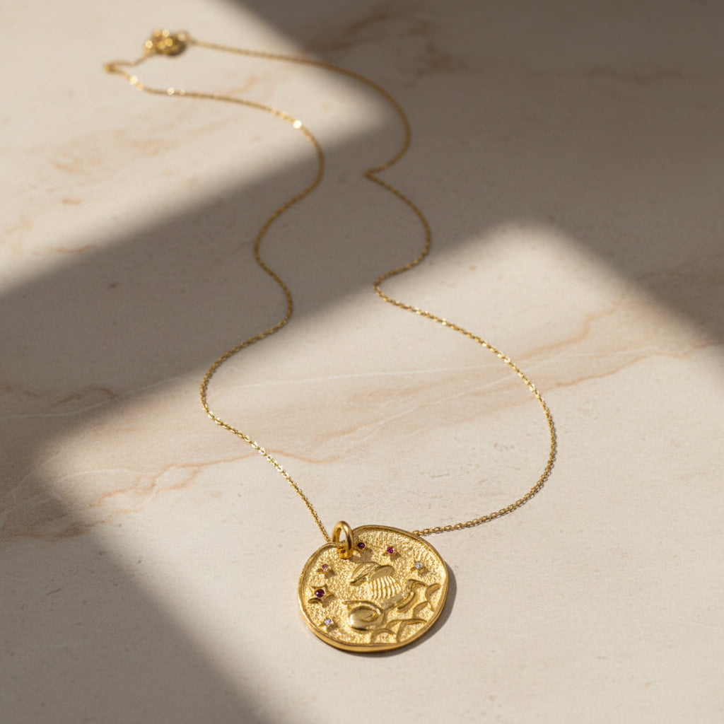 Ram sterrenbeeld hanger met ketting BLAR036