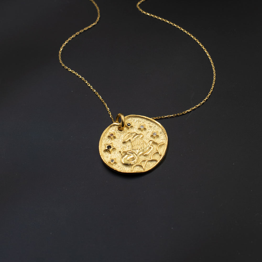 Ram sterrenbeeld hanger met ketting BLAR036