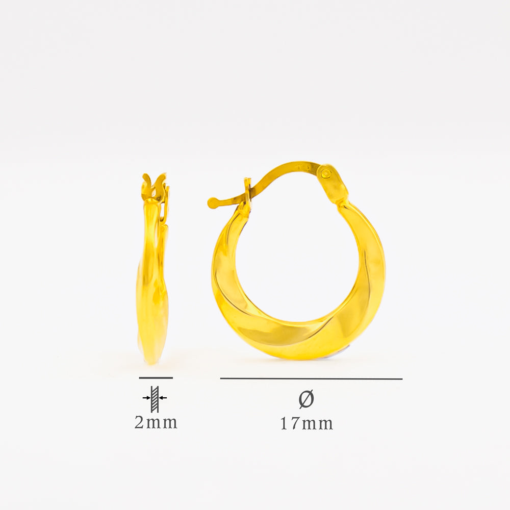 925 sterling zilveren oorbellen - 17 mm BLARW019