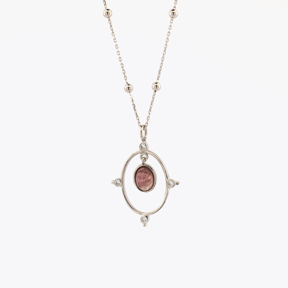 Chakra Zilveren ketting&hanger natuursteen