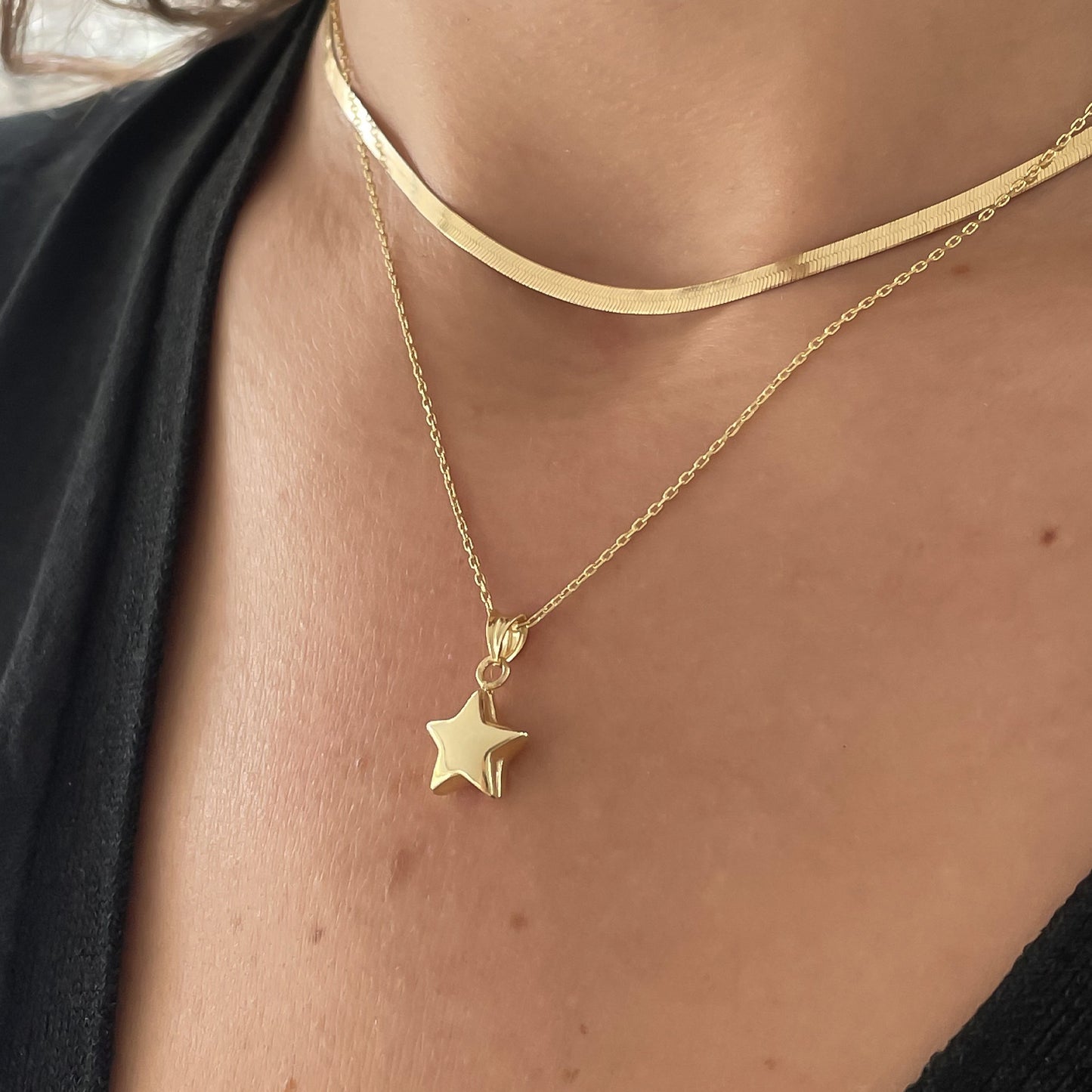 Zilveren ketting met hanger ster