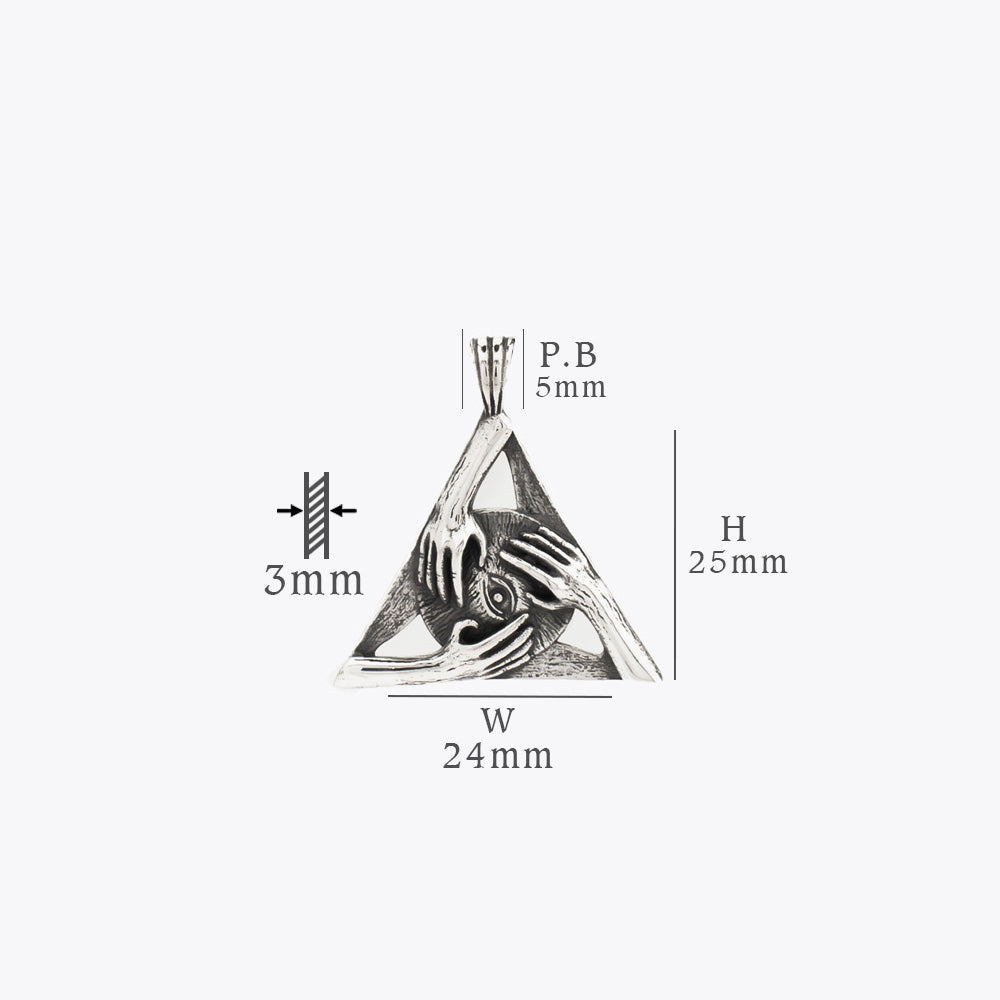 Zilveren ketting met Eye of Horus hanger BLARY096