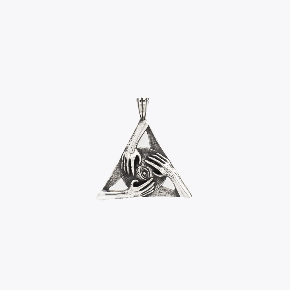 Zilveren ketting met Eye of Horus hanger BLARY096