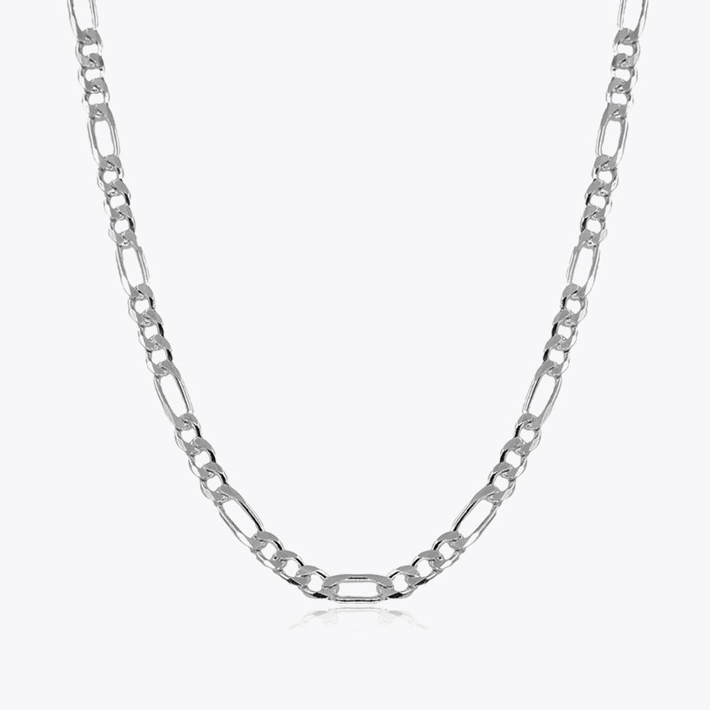 Zilveren figaro ketting heren 7,5 mm BLMN011