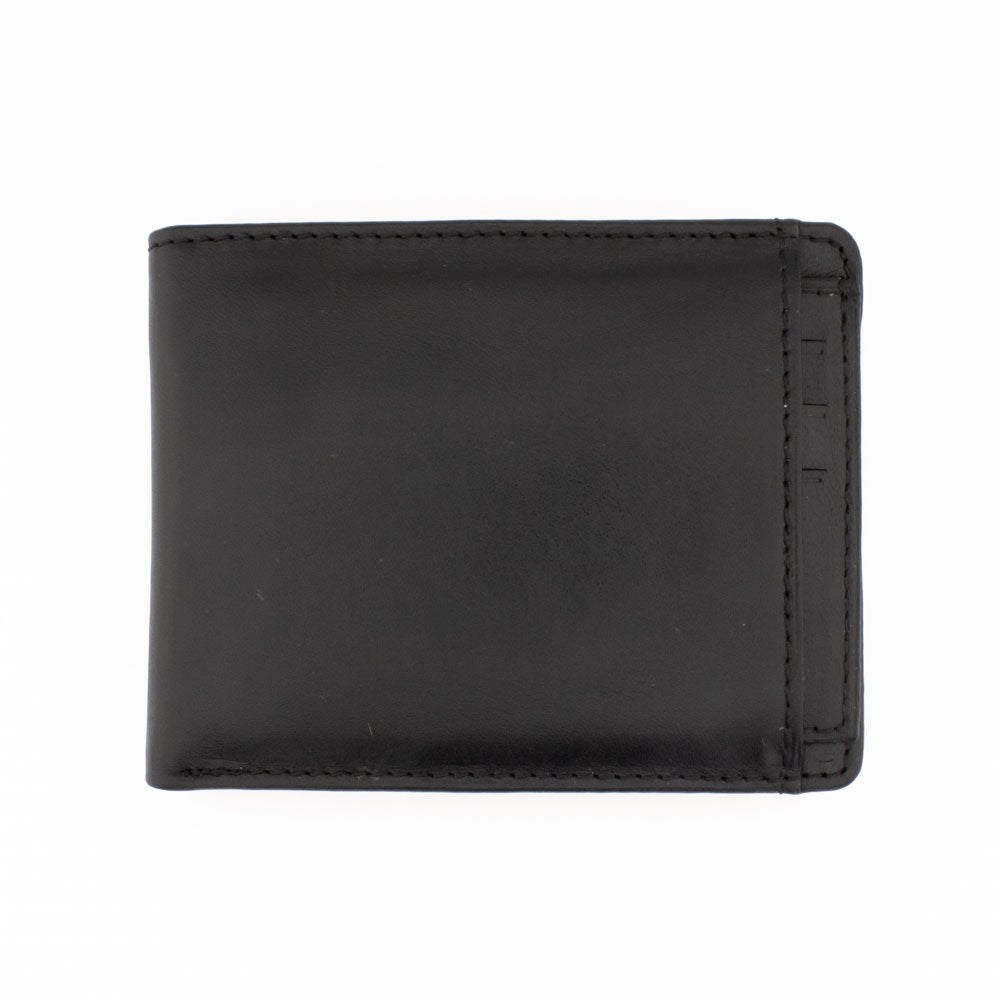 Gravieren Sie schwarze Ledergeldbörse mit Kartenhalter BLW1320-S