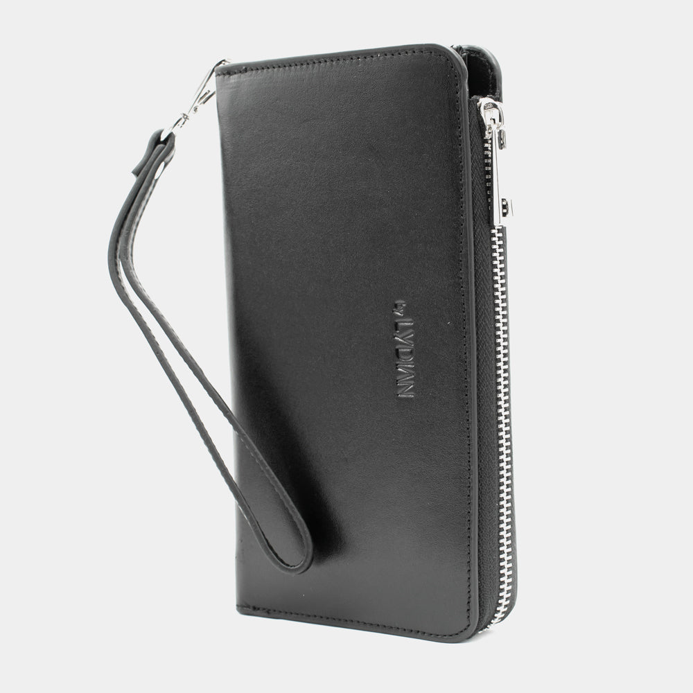 Smartphone Lederen Portemonnee Zwart BLW3034-S