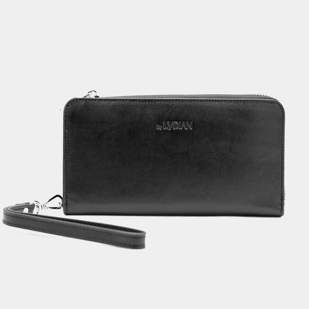 Smartphone Lederen Portemonnee Zwart BLW3034-S