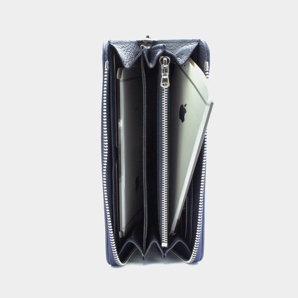 Smartphone Lederen Portemonnee Blauw BLW3034-L