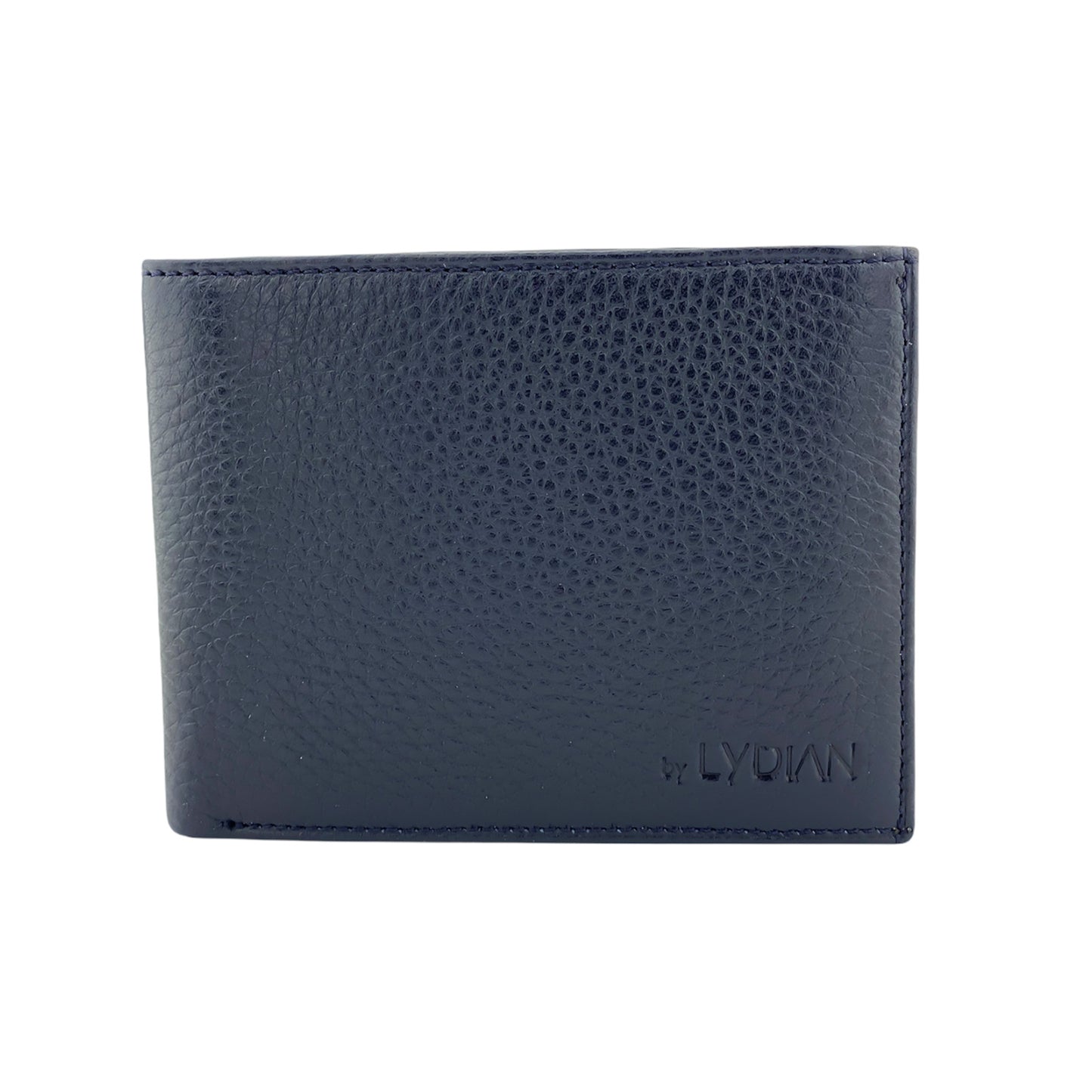 Dark Blue Leather Wallet With Name BLW050-L