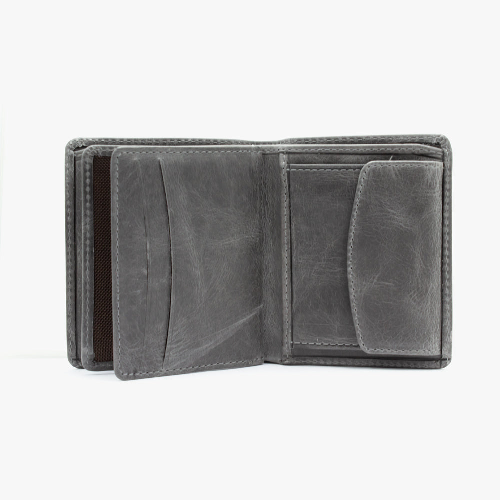 Gray Leather Wallet BLW703-G