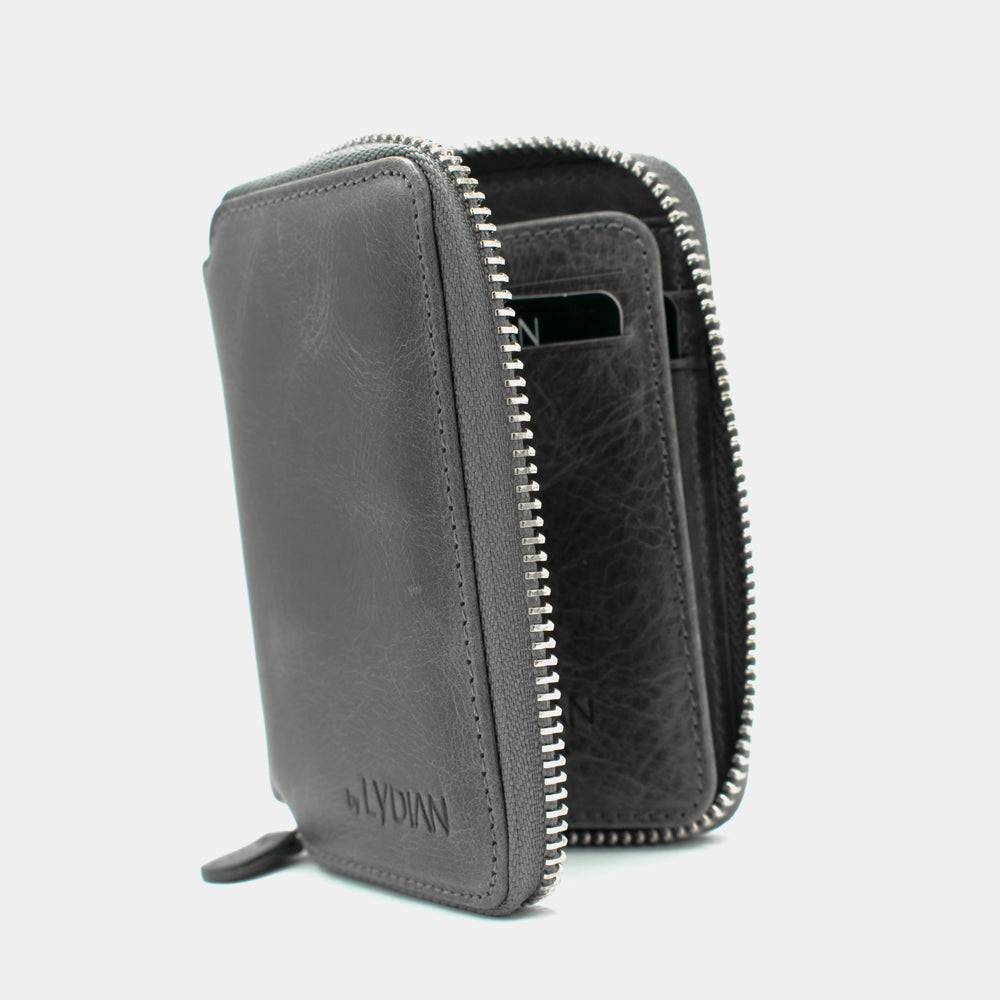 Leather Zipper Wallet BLW796-G