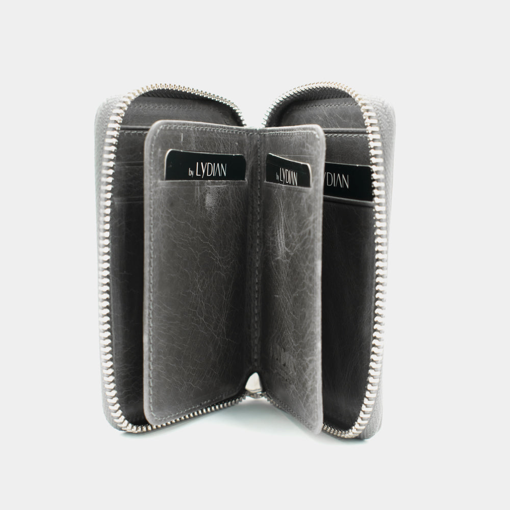 Leather Zipper Wallet BLW796-G