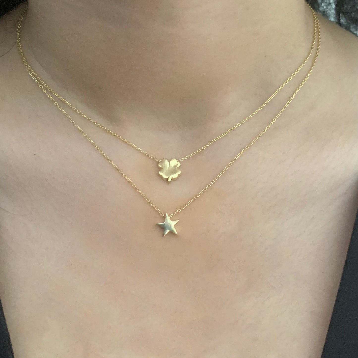 Ketting Met Klaver Goud