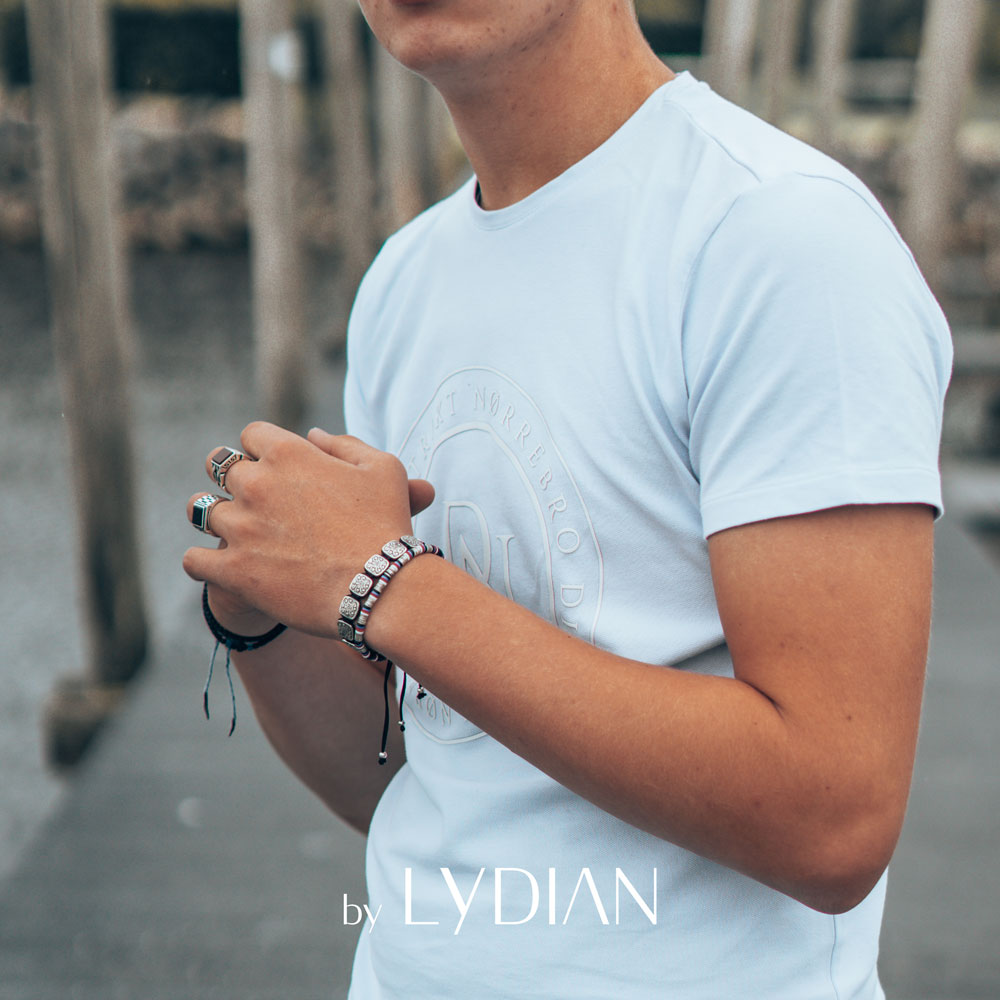 by LYDIAN Herrenarmband 925er Silber NLTB064_B