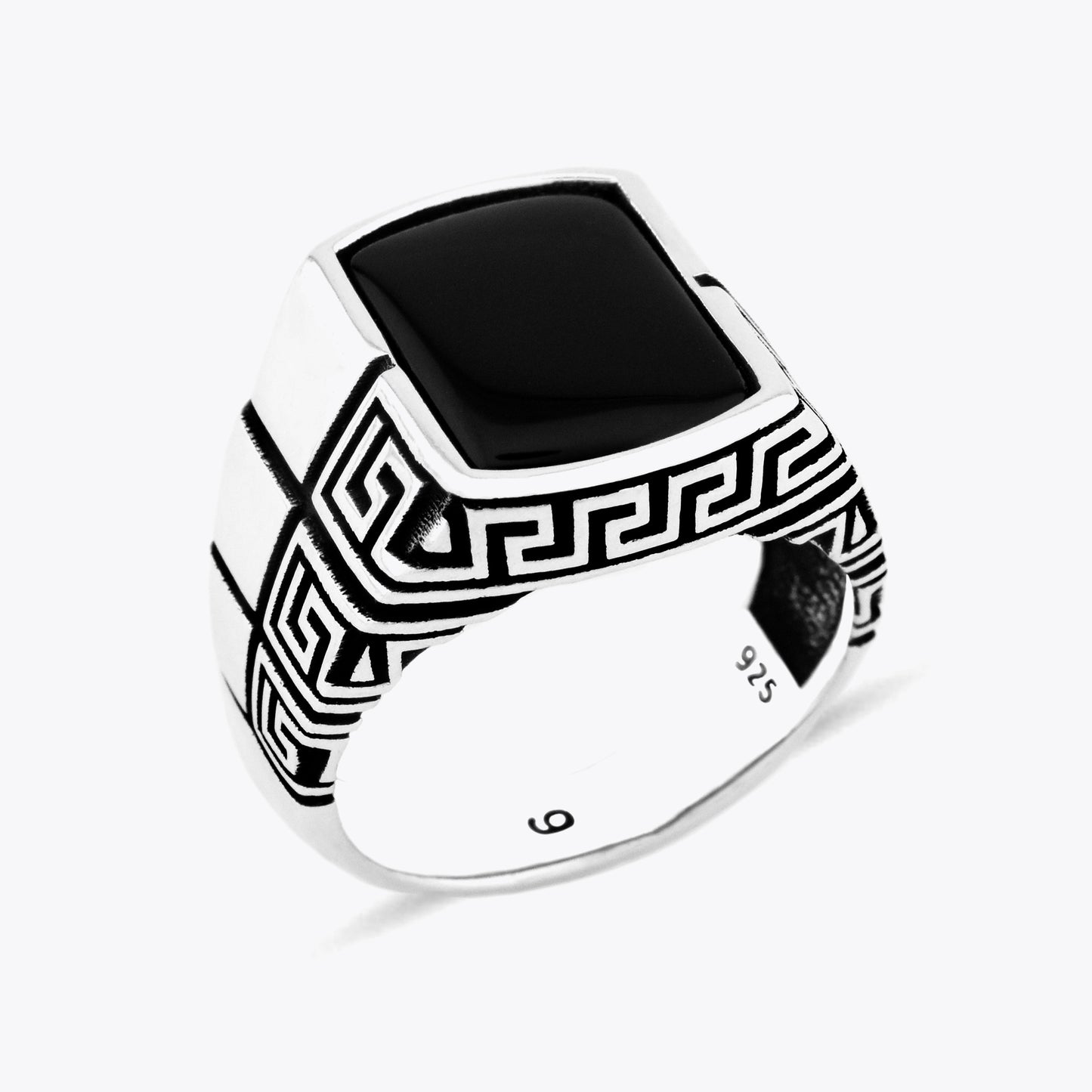Zilveren Heren Ring Met Onyx