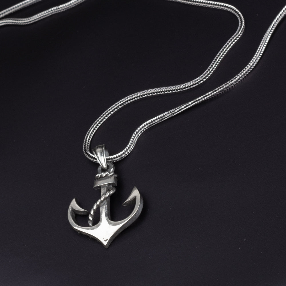 By LYDIAN Silver Necklace with Anchor BLYDK082