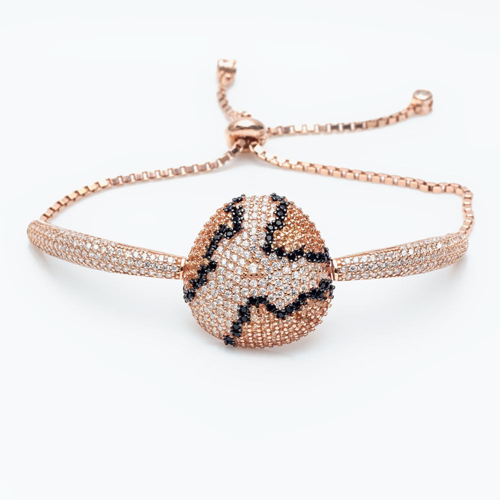 by LYDIAN Bracelet Rose Argent avec Zircone LYMA074