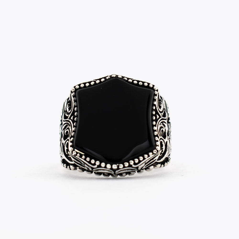 925 Zilveren Herenring Met Onyx Steen ORTBL172