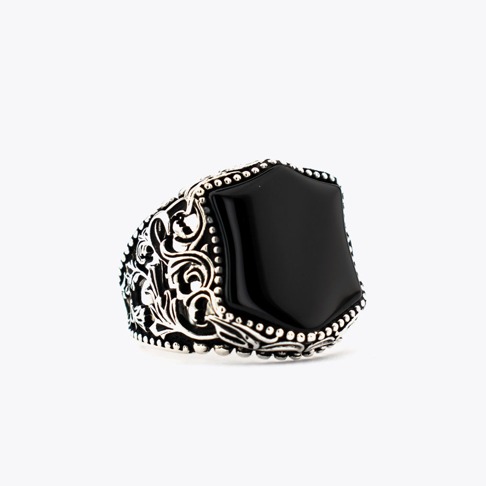 925 Zilveren Herenring Met Onyx Steen ORTBL172