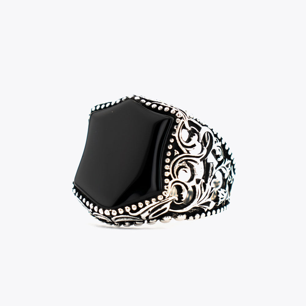 925 Zilveren Herenring Met Onyx Steen ORTBL172