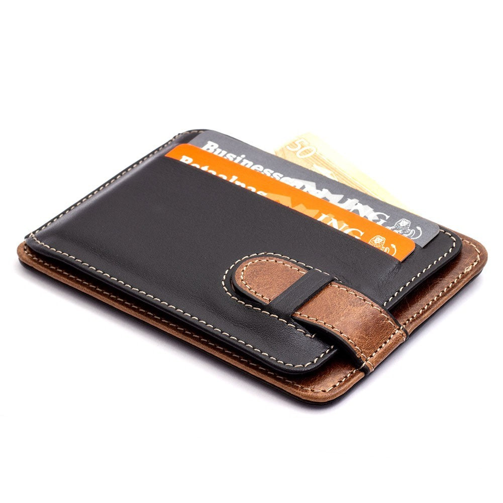 Black Leather Wallet With Name 040-04