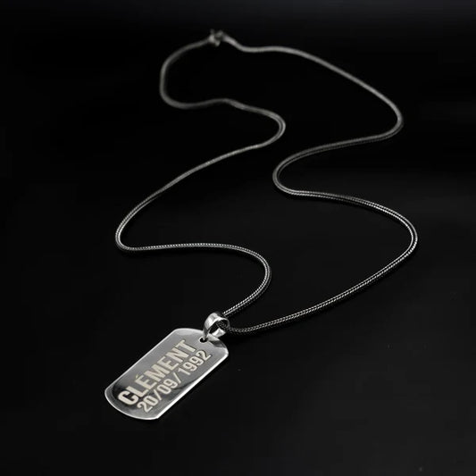 Personalized 925 Silver Name Necklace (60 cm Chain)