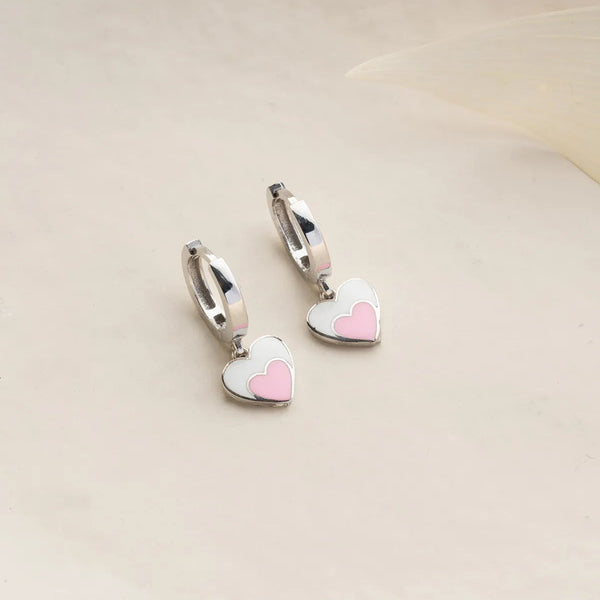 Kinderoorbellen met Hartje – 925 Sterling Zilve