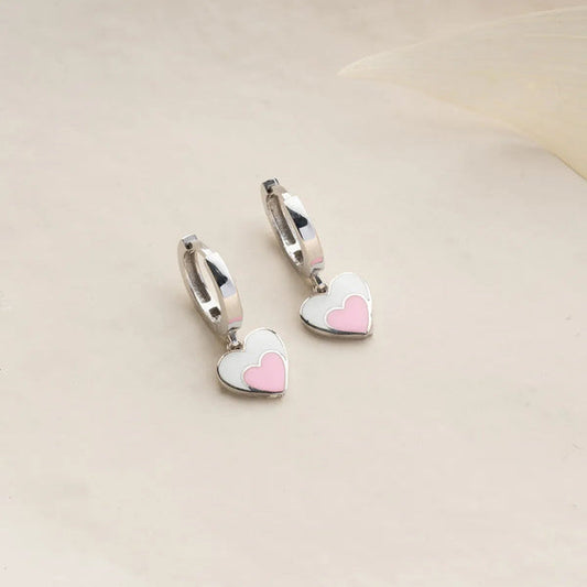 Kinderoorbellen met Hartje – 925 Sterling Zilve