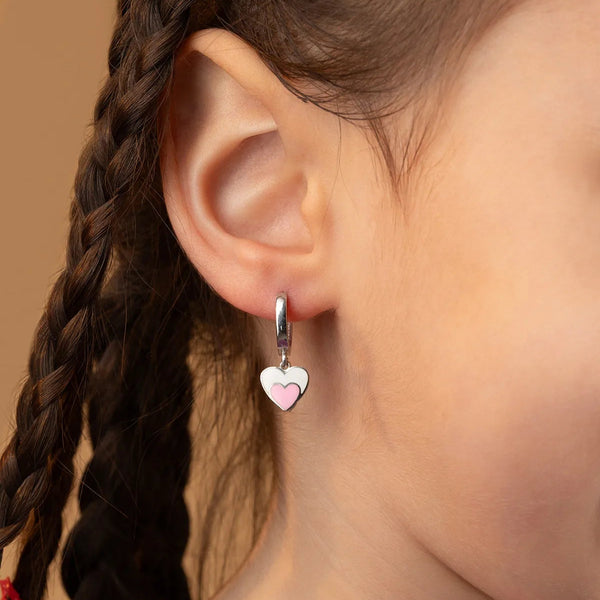 Kinderoorbellen met Hartje – 925 Sterling Zilve