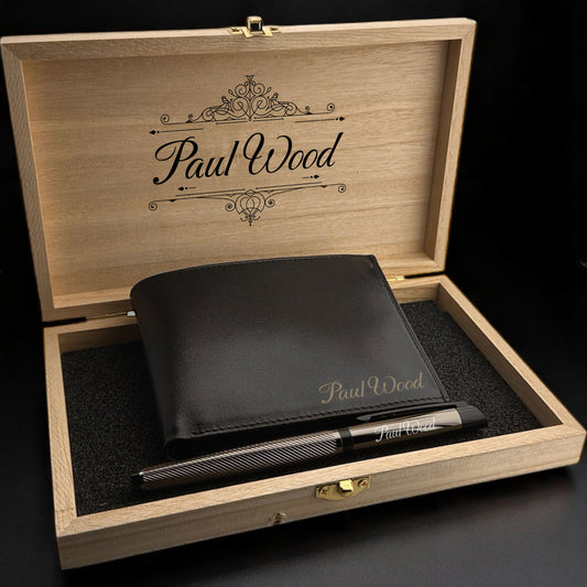 Personalisiertes Geschenkset - Stift - Geldbörse - Geschenkset