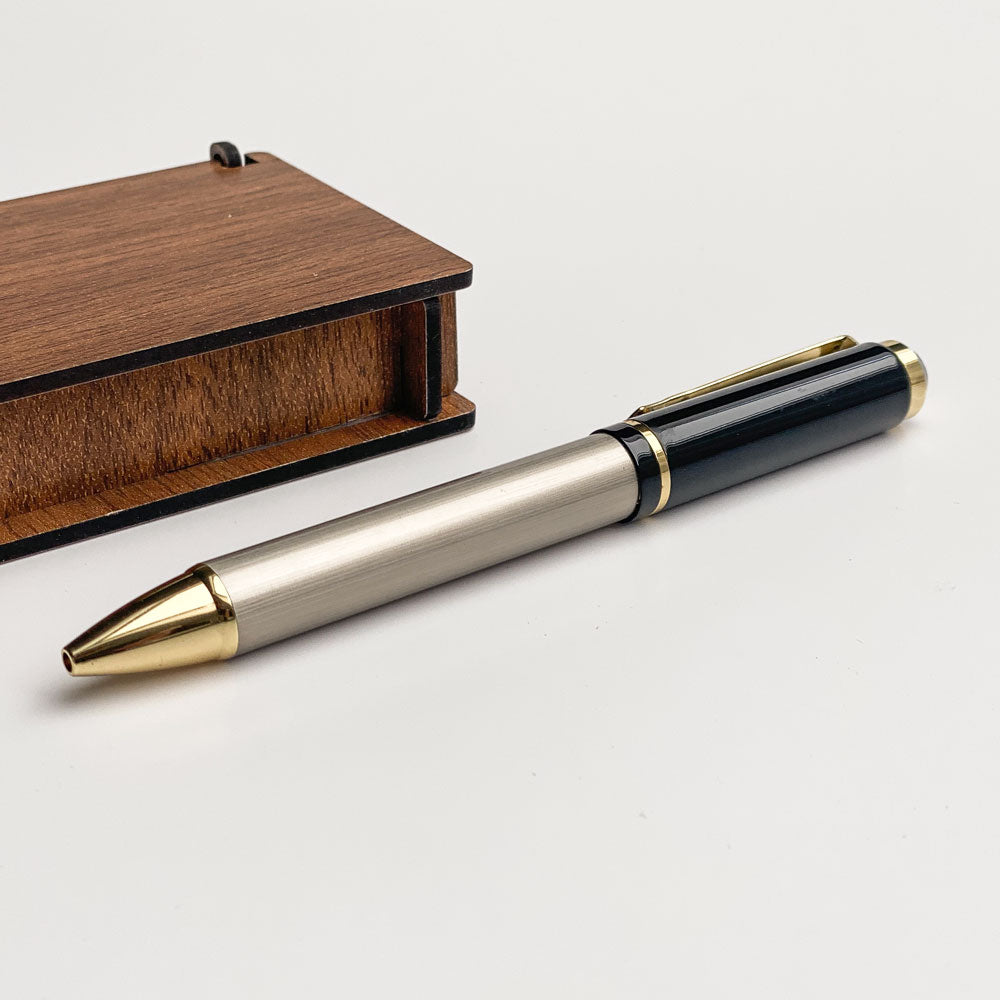 Gepersonaliseerde Penset - Schrijfset met Gegraveerde Houten Doosje BLP2118