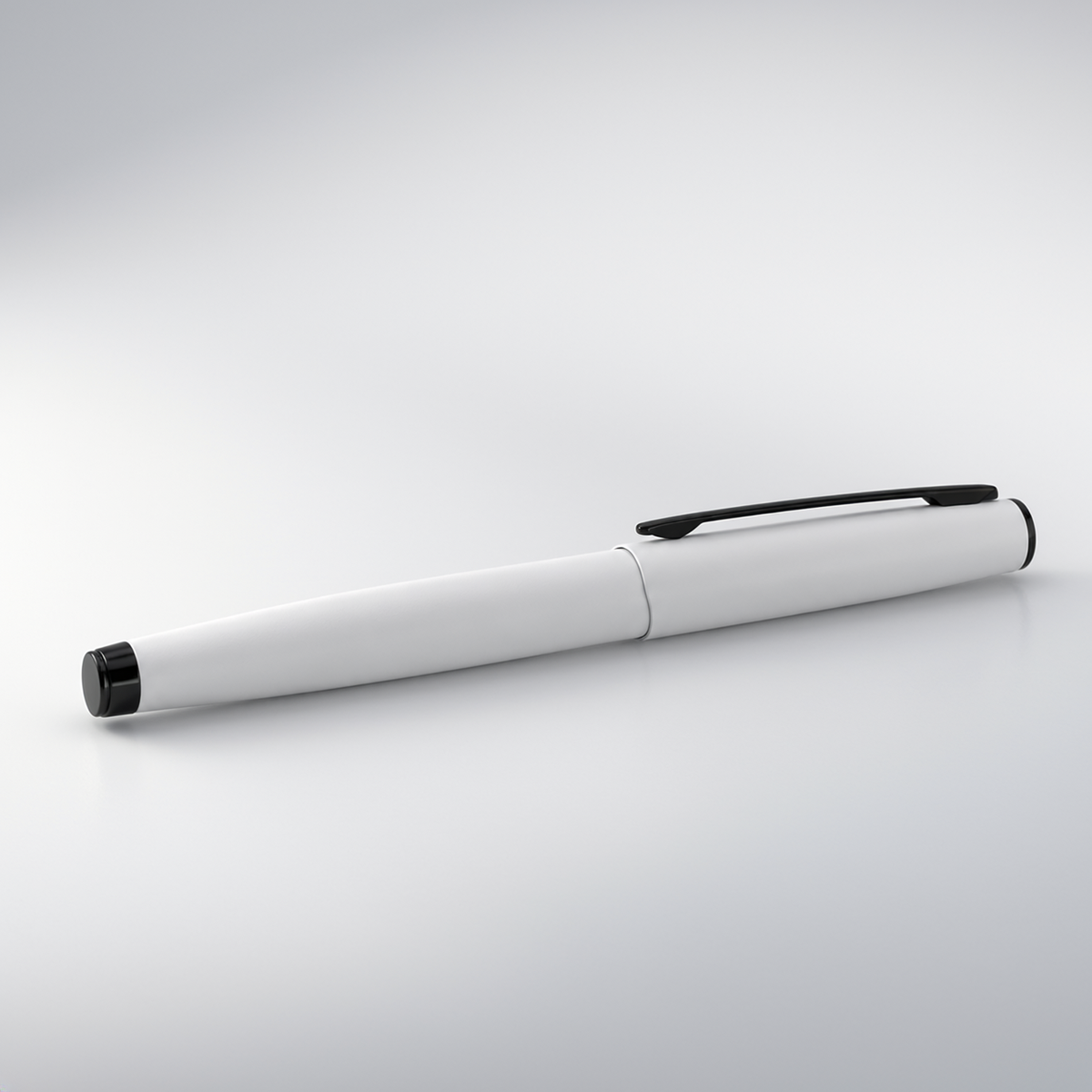 Gepersonaliseerde Witte Rollerpen met Gegraveerde Houten Geschenkdoos