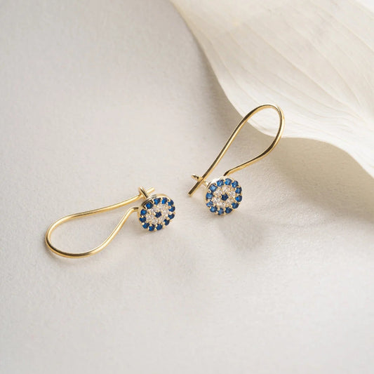 Kinderoorbellen met Oogje – 925 Sterling Zilver