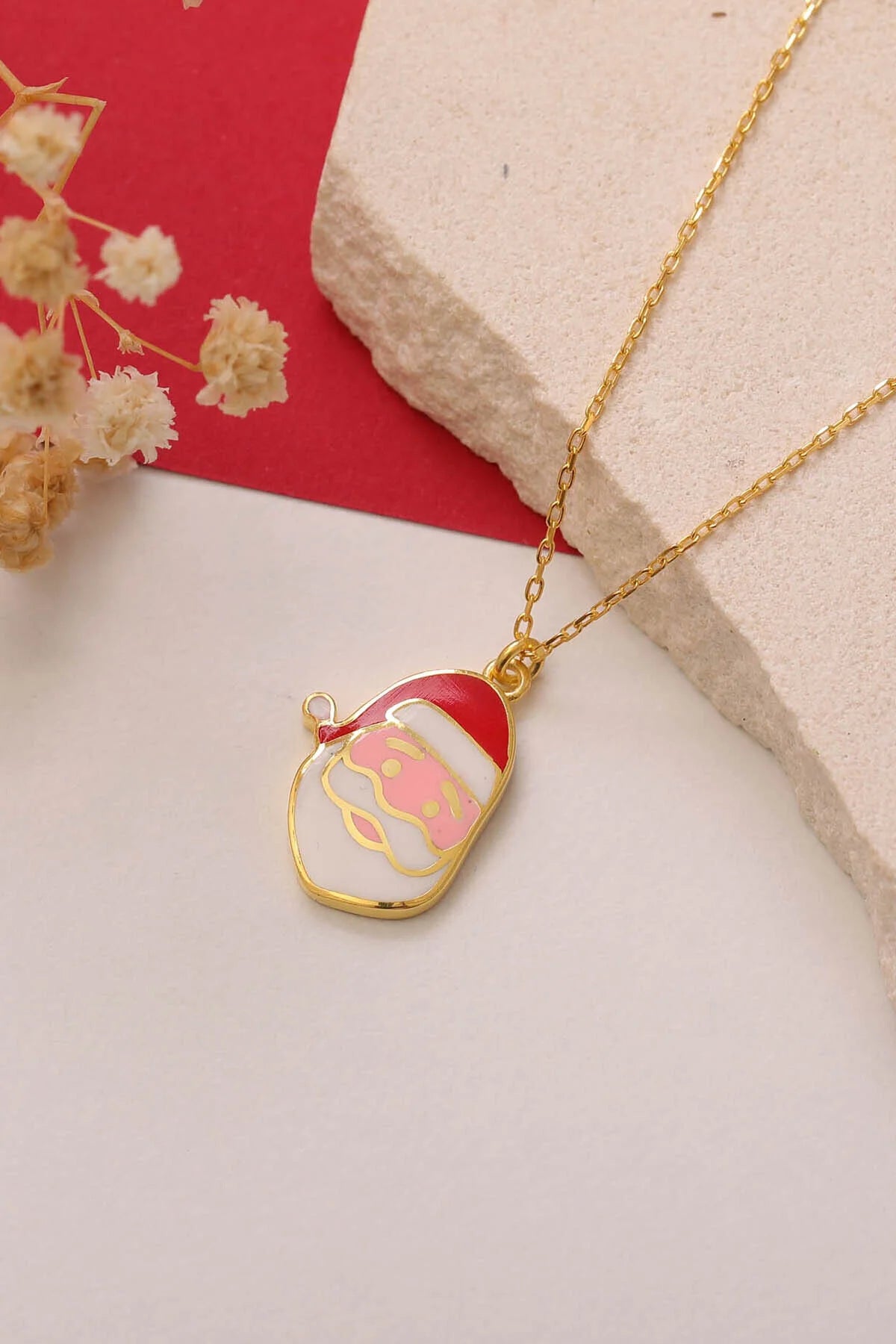 925 Sterling Zilveren Kerstman Hanger Ketting