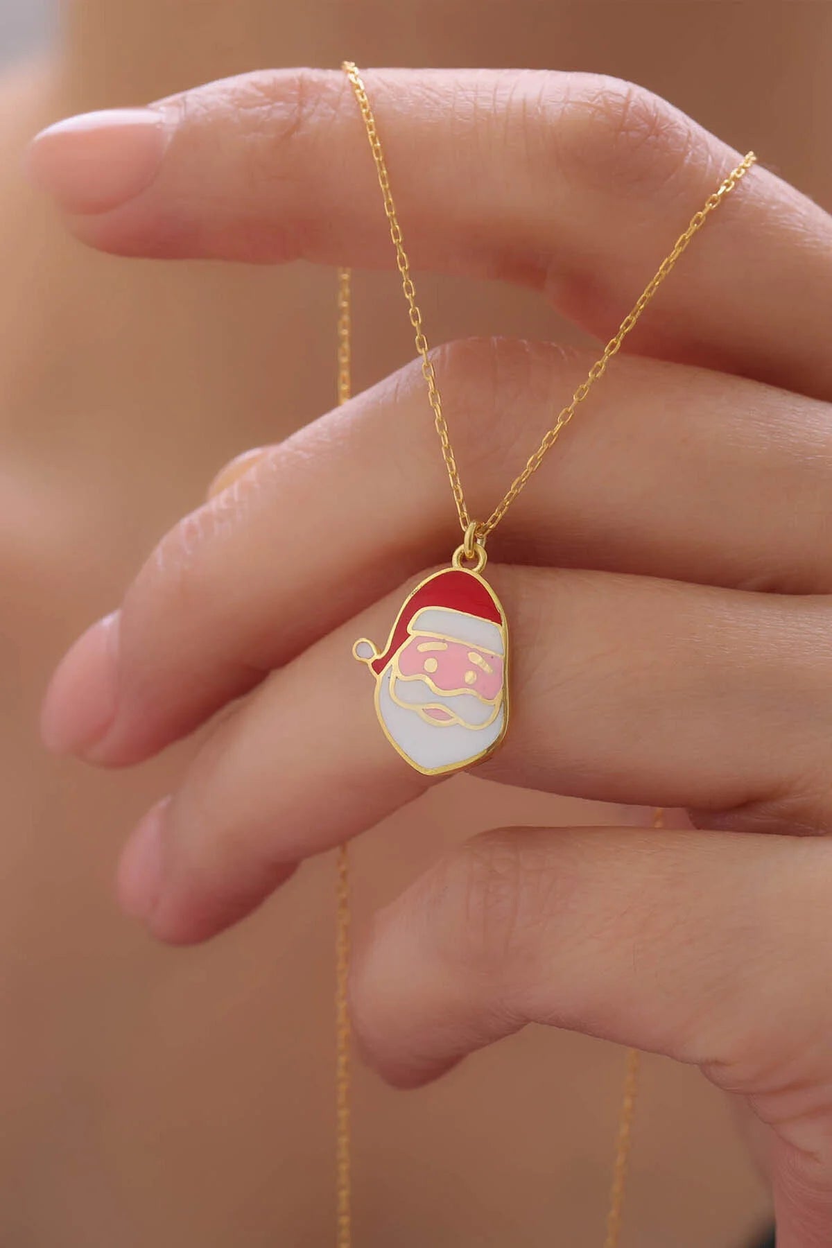 925 Sterling Zilveren Kerstman Hanger Ketting