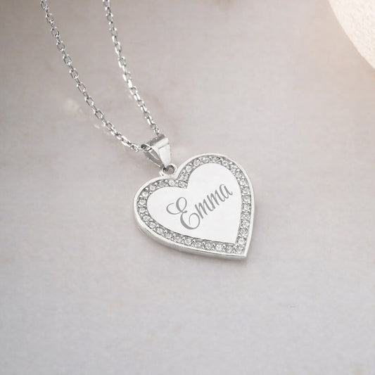 Gepersonaliseerde Naamketting met Hart