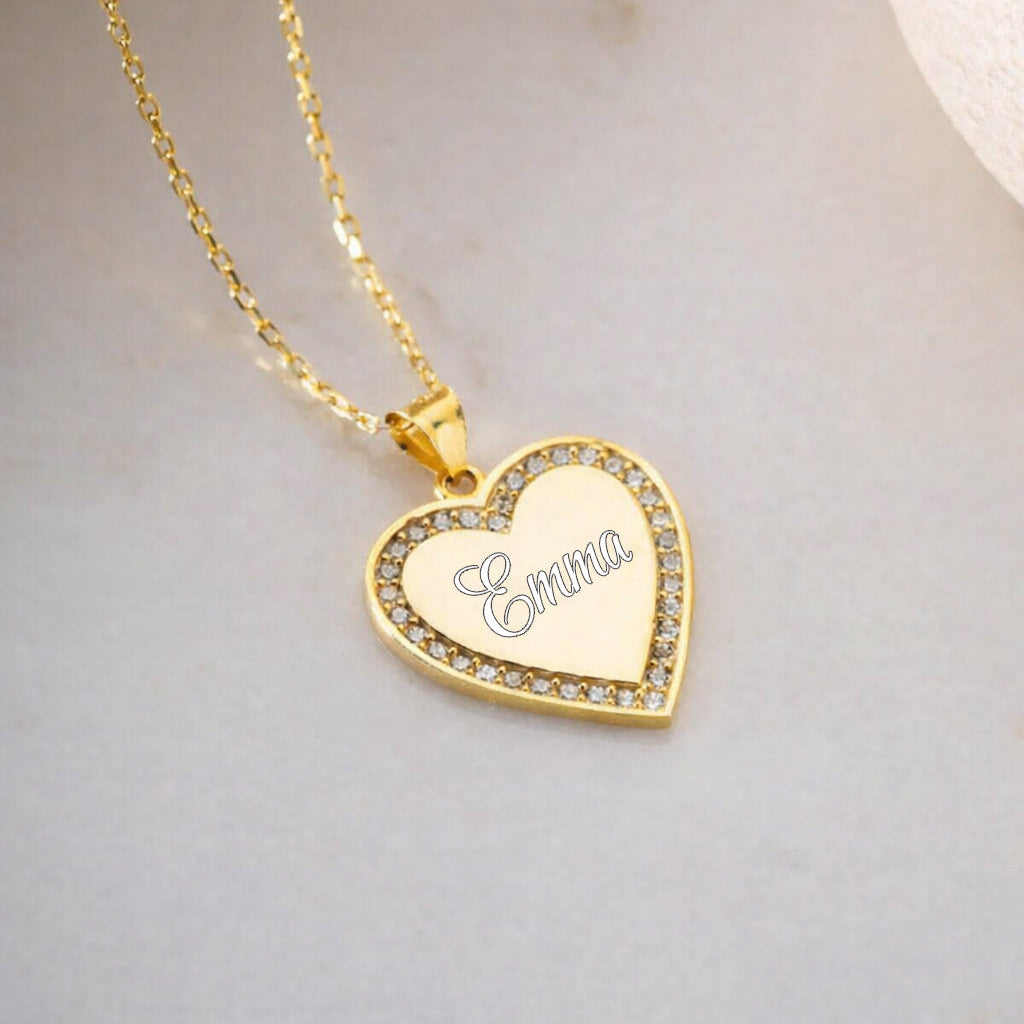 Gepersonaliseerde Naamketting met Hart