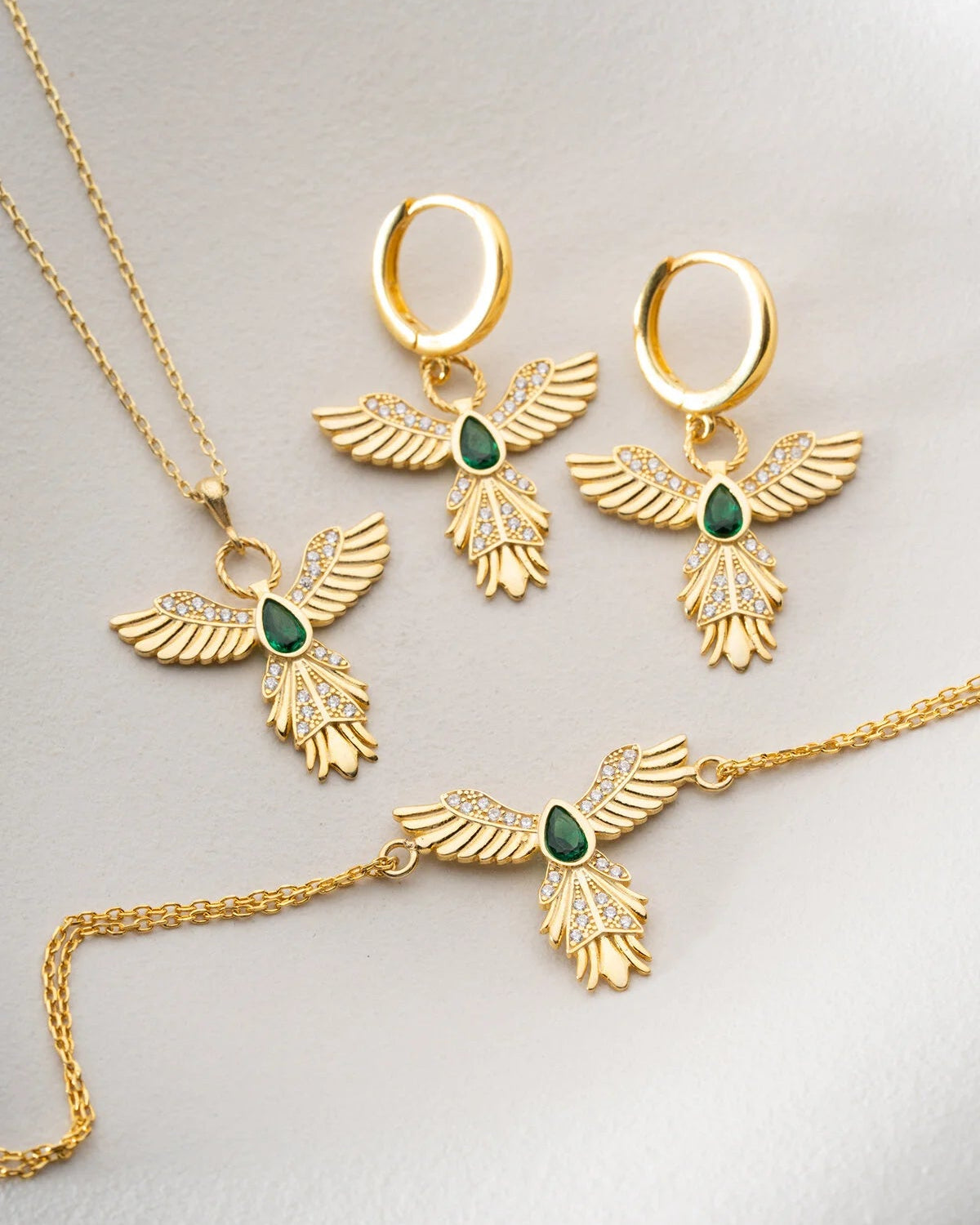 Zilveren Set met Feniks Ontwerp