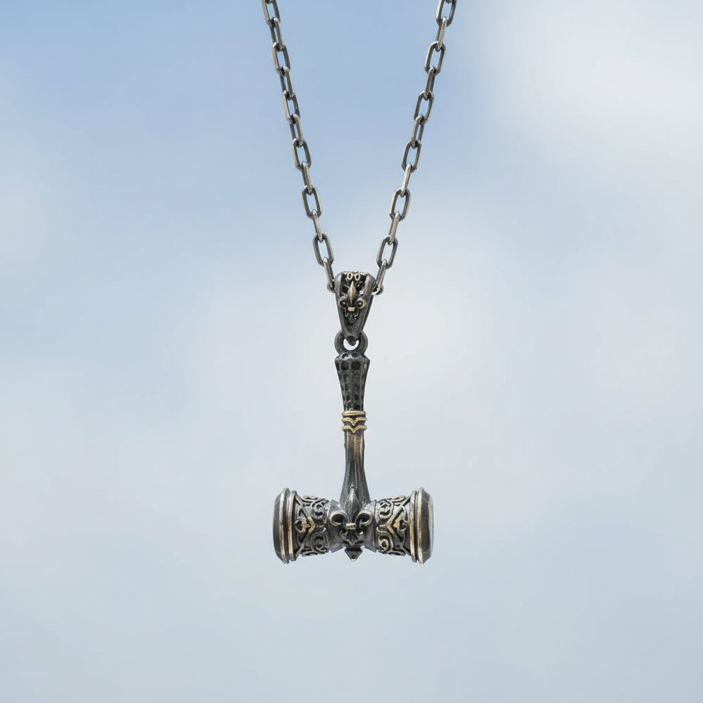 Zilveren Hamer van Thor Ketting Hanger BLAR0120