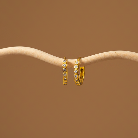 Lydian 925 sterling zilveren creolen met zirkonia BLAR0141