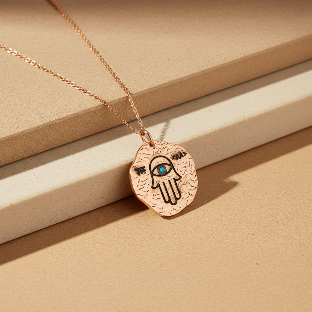 Hamsa-Hand-Halskette mit Anhänger