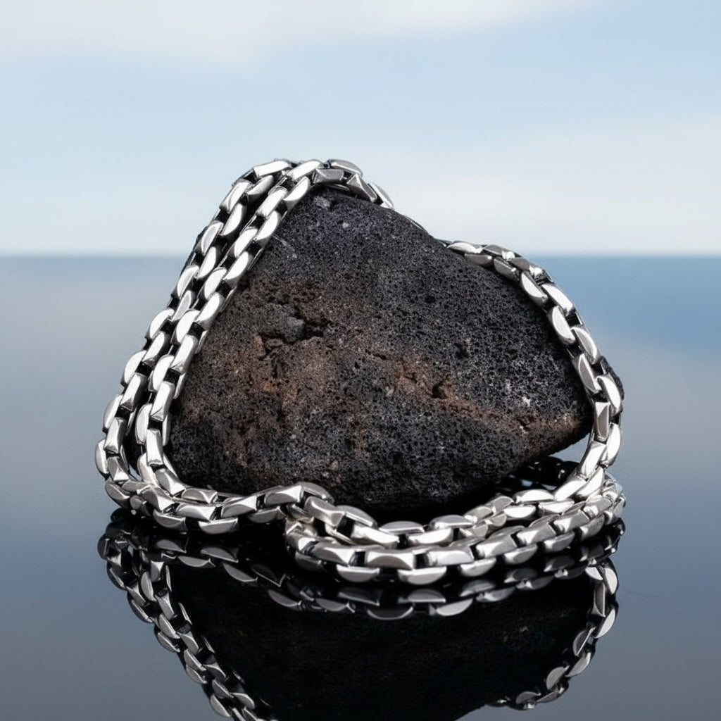 925 Sterling Zilveren Heren Touwketting – 63 cm