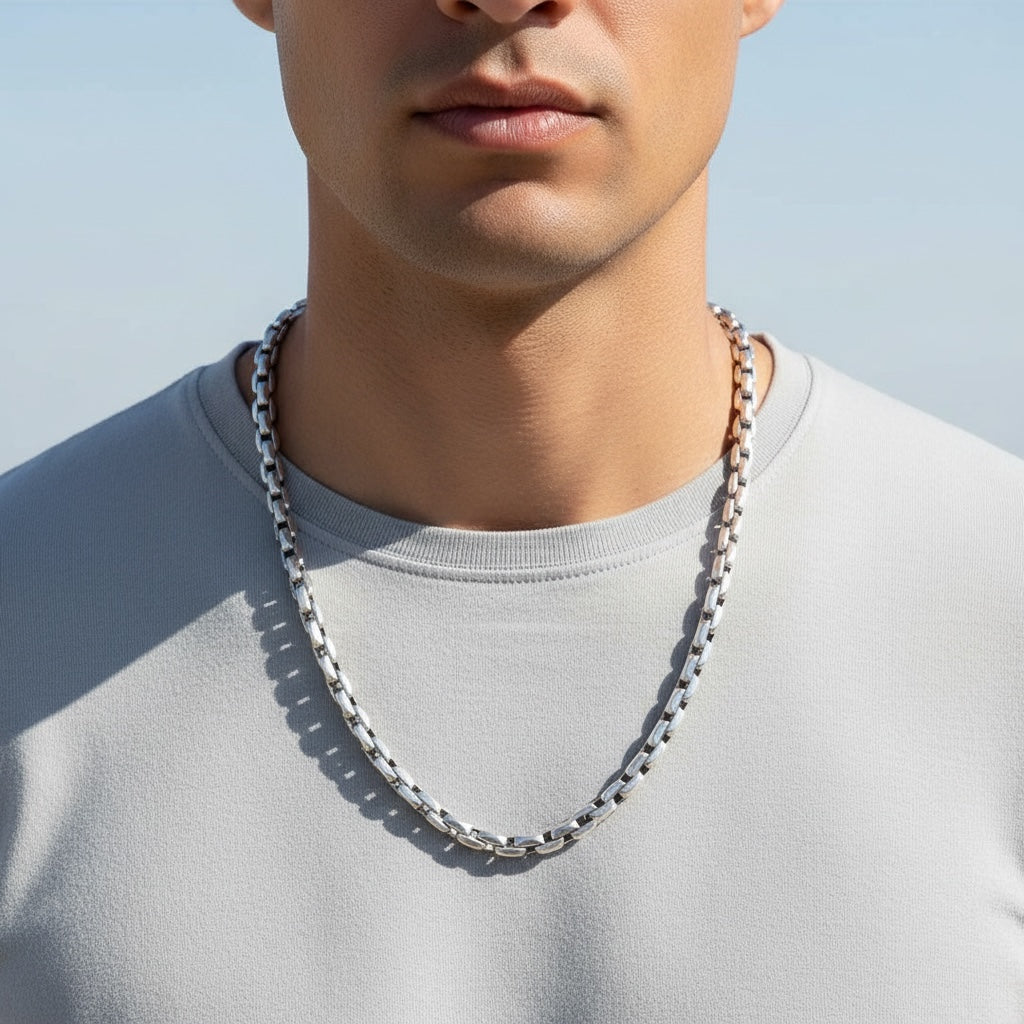 925 Sterling Zilveren Heren Touwketting – 63 cm