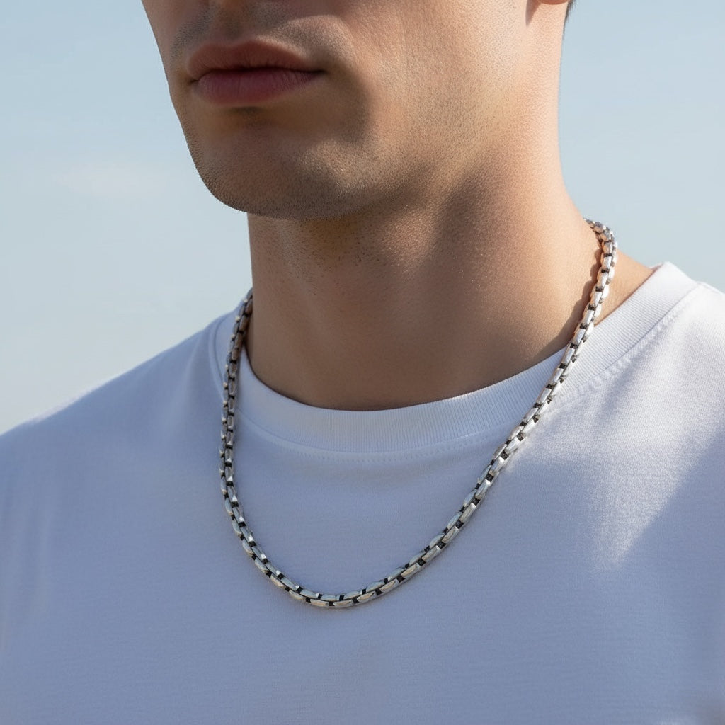 925 Sterling Zilveren Heren Touwketting – 63 cm